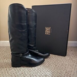 🚨FRYE New Black Leather Tall Boots